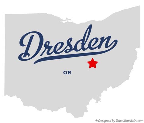 Map of Dresden, OH, Ohio