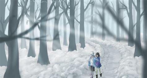 A Walk in the Snowdin Forest by TheSleepyGhosty on DeviantArt