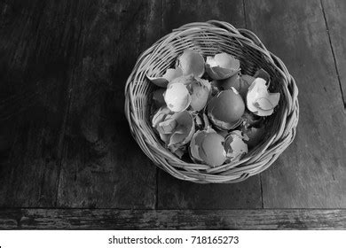 Flat Lay Monochrome Broken Egg Shell Stock Photo 718165174 | Shutterstock