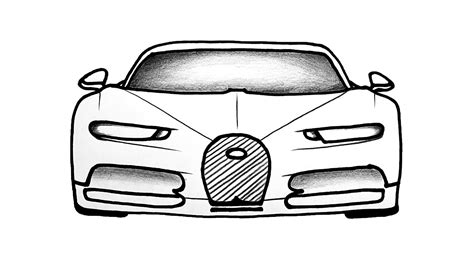 How to draw a Bugatti Chiron step by step - Easy Drawing Sports Car ...