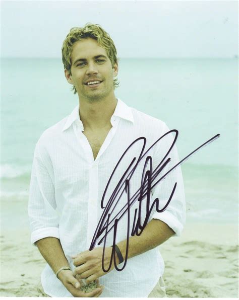 PAUL WALKER AUTOGRAPH SIGNED PP PHOTO POSTER | eBay