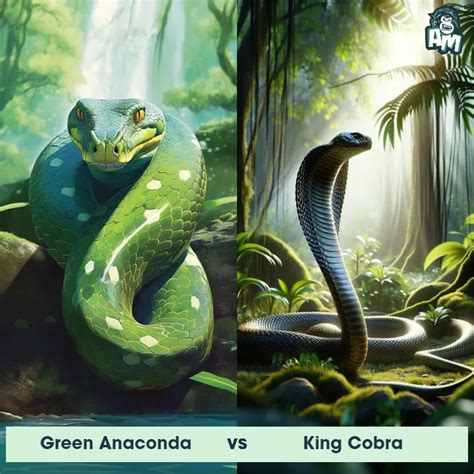 Green Anaconda vs King Cobra: See Who Wins | Animal Matchup