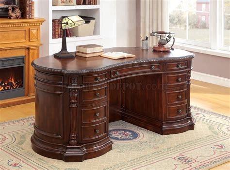 Roosevelt CM-DK6252OD Oval Office Desk in Cherry w/Options