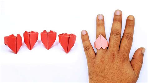 Origami Heart Ring For Valentines Day