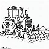 Tractor Plows Coloring Page  For Kids – Smart Creative And Fun sketch template