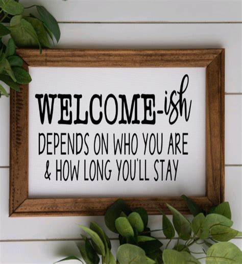 Welcome-ish Sign, Funny Welcome Sign, Entryway Sign Foyer Decor ...