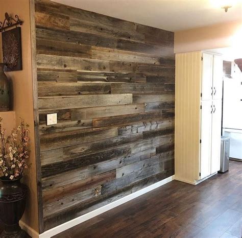 Reclaimed California Redwood Wall Planks | Wood walls living room, Wall planks, Rustic wood walls