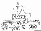 Sandcastle Coloring Pages sketch template