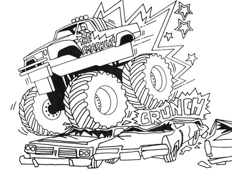 Monster Truck Coloring Pages Free - Coloring Home