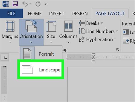 How To Make One Page Landscape In Microsoft Word