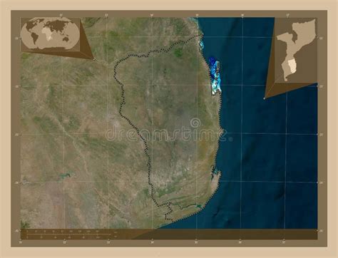 Inhambane, Mozambique. Low-res Satellite. Capital Stock Illustration ...