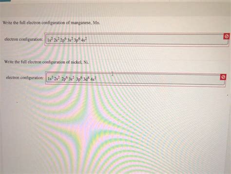 Solved Write the full electron configuration of manganese, | Chegg.com