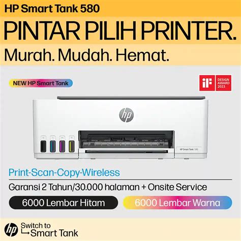 HP Smart Tank 580 All-in-One Printer | Toko Printer Bali Service Dan Refill Center