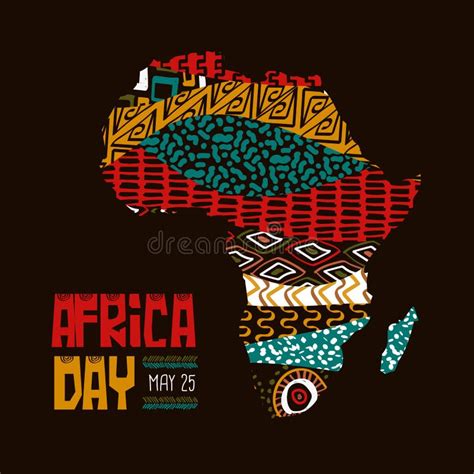 Africa Day Card of Tribal African Mask Art Stock Vector - Illustration ...