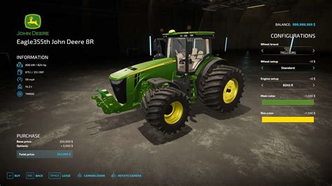 John Deere 8R Tractor v1.0 FS22 Mod | Farming Simulator 22 Mod