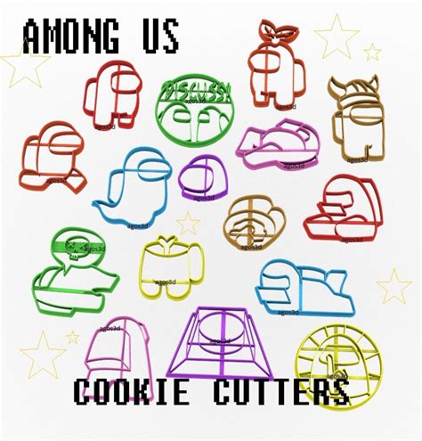 STL file 16 AMONG US - COOKIE CUTTERS - amongus pack game SERIES ...