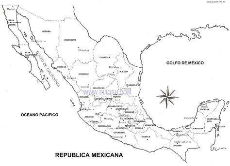 Imprimir Capitales Mapa De La Republica Mexicana Con Nombres