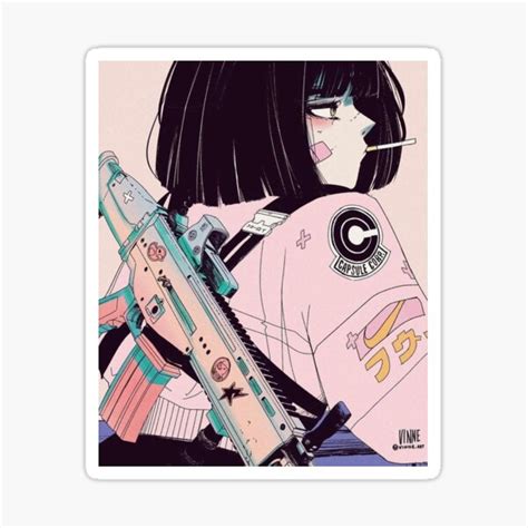 "aesthetic anime manga girl " Sticker for Sale by 0eme0 | Redbubble