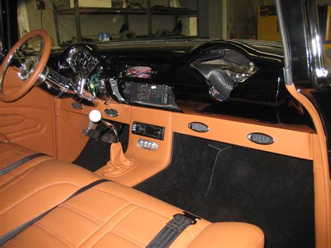 Black 1955 Chev - Finish Line Interiors