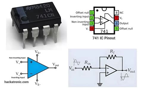 IC 741 Pinout Diagram » Hackatronic