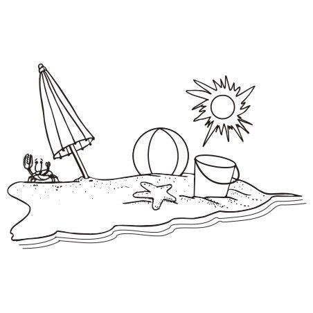 beach scene clip art black and white 20 free Cliparts | Download images on Clipground 2024