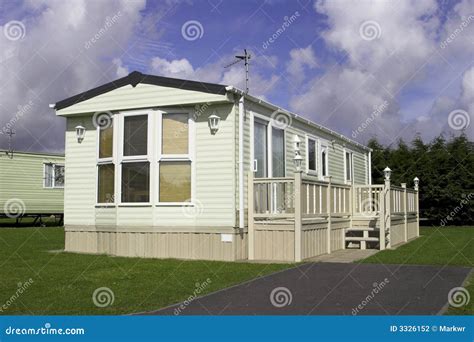 Static Holiday Home stock photo. Image of trailer, grass - 3326152