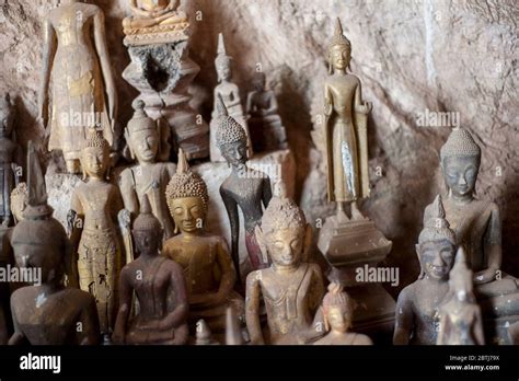 Buddha Statues in the Pak Ou Caves, Northern Laos, Southeast Asia Stock Photo - Alamy