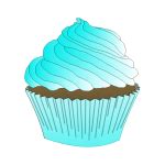 Vector illustration of small cake with cherry on top | Free SVG