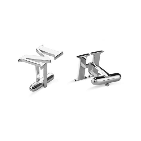 Best Designer Cufflinks with Initial Sterling Silver - GetNameNecklace