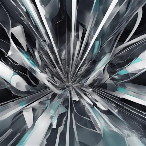 Premium AI Image | black and white crystal background