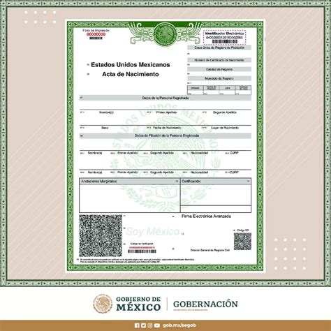 Acta de Nacimiento Digital | Consultar e imprimir una copia certificada ...