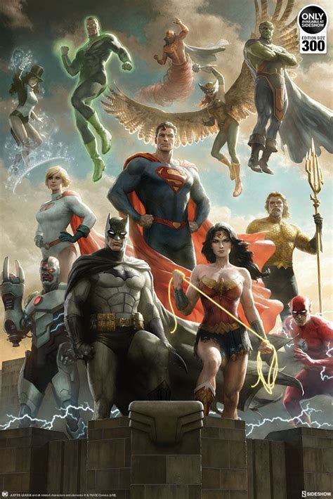 DC Comics The Justice League Art Print by Sideshow | Dc comics art, Dc ...