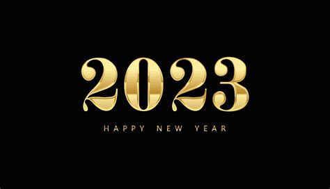 2023 Happy new year, Numbers Design, luxury gold style, Vector illustration 13187332 Vector Art ...