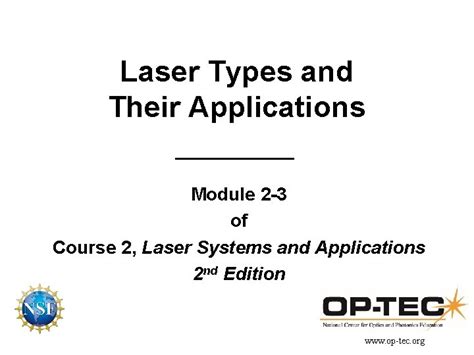 Laser Types and Their Applications Module 2 3