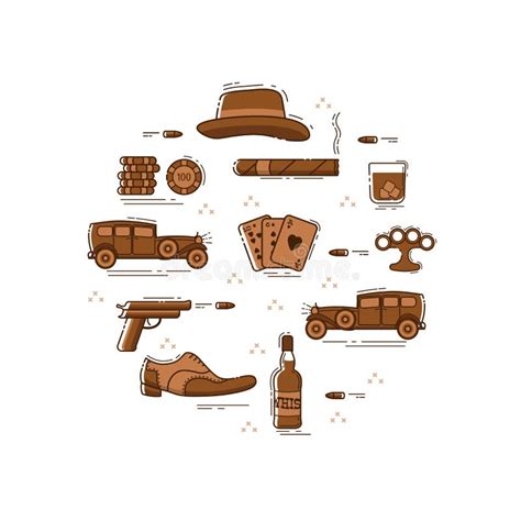 Mafia symbols stock illustration. Illustration of icon - 115379349