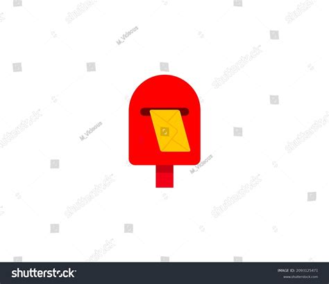 Mailbox Vector Isolated Icon Emoji Illustration Stock Vector (Royalty ...