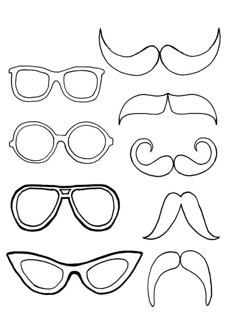 Moustache Coloring Page at GetDrawings | Free download