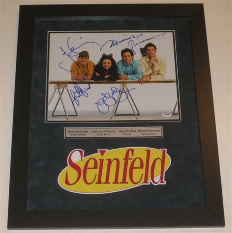 SEINFELD CAST SIGNED 11X14 PHOTO JERRY SEINFELD PROFESSIONALLY FRAMED PSA LOA Collectible ...