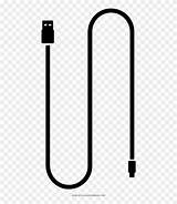 Usb Cable Coloring Page  Icon Vector Clipart 3723316 sketch template
