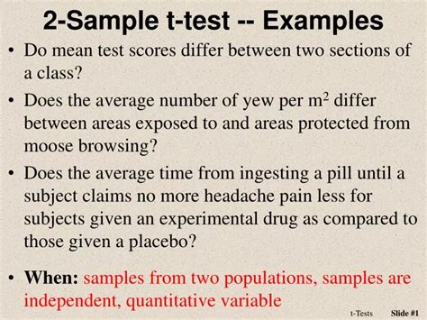 PPT - 2-Sample t-test -- Examples PowerPoint Presentation, free ...