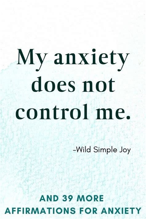 40 Powerful Affirmations for Anxiety Relief – Wild Simple Joy