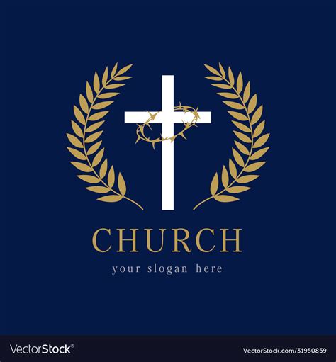 Glory church logo concept Royalty Free Vector Image