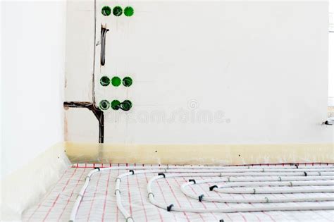 Installation of Underfloor Heating Pipes for Water Heating. Heating ...