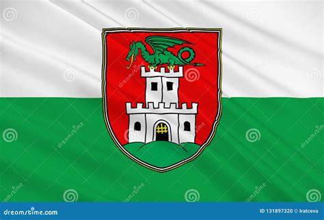 Flag of Ljubljana, Slovenia Stock Illustration - Illustration of slovene, banner: 131897320