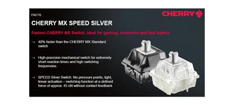 Cherry launches new MX Speed mechanical switches