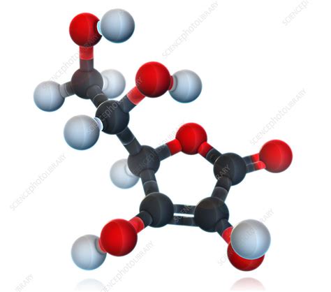 Vitamin C, Molecular Model, illustration - Stock Image - F031/7654 - Science Photo Library