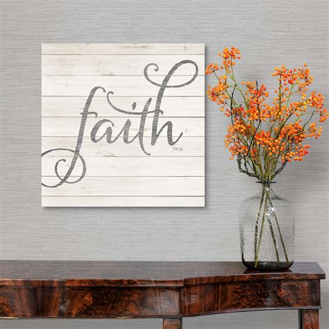 Simple Words Faith Canvas Wall Art Print, Religious Home Decor | eBay