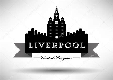 Liverpool England city skyline silhouette. ⬇ Vector Image by © kursatunsal | Vector Stock 59972081