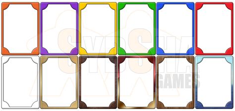 Poker Card Border Templates Set 1