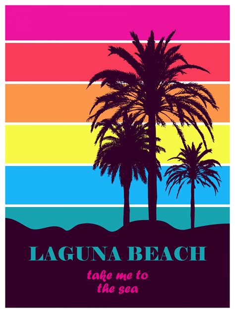 Laguna Beach Sunset Poster Free Stock Photo - Public Domain Pictures